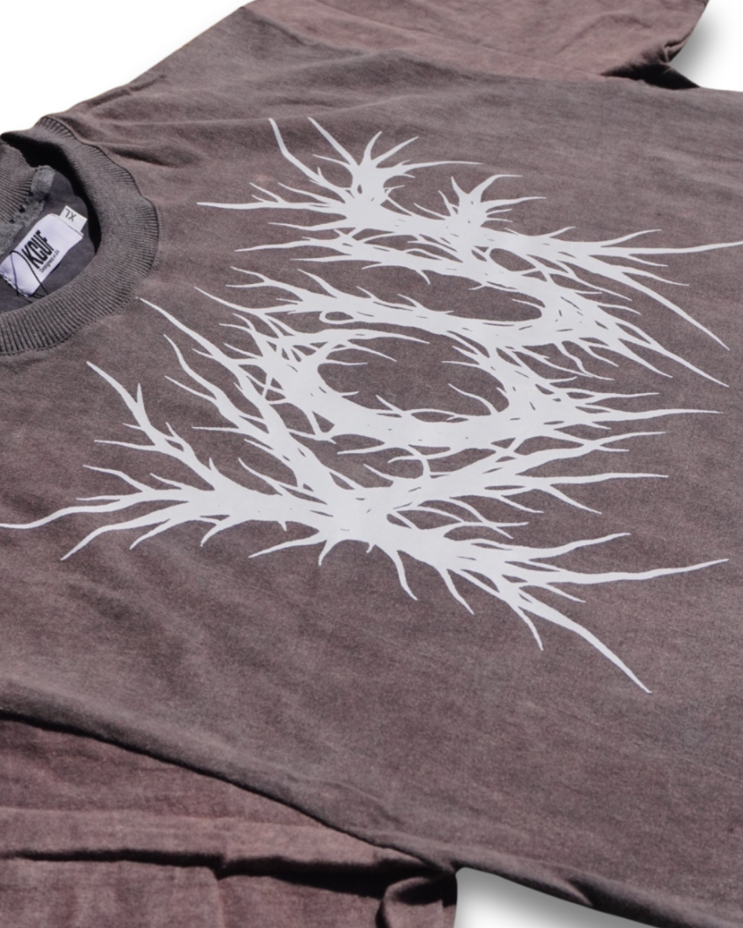 KCUF DeathThrow Oversized Tee Washed Gray
