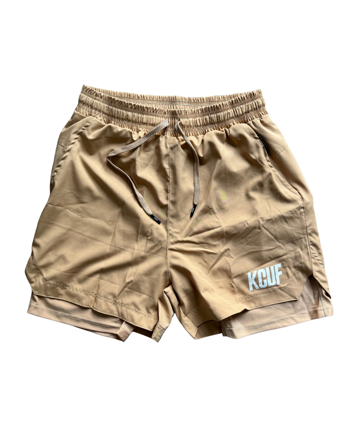 Men's Tan Strung Out 5 Inch Short (lined)