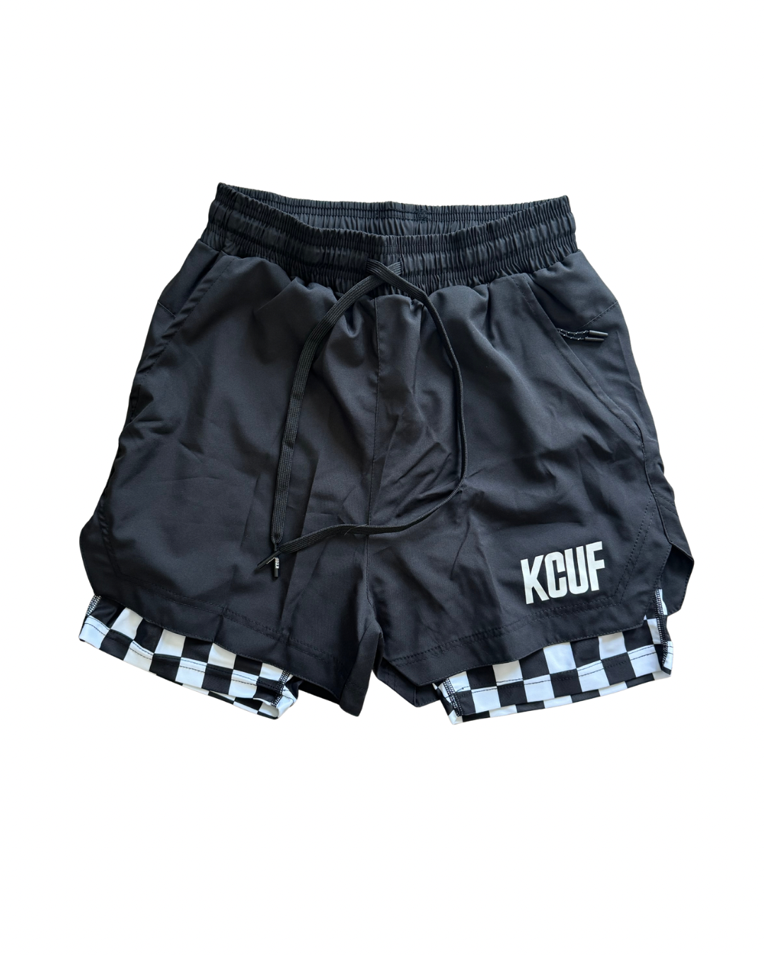 KCUF Men's Strung out Checkered (lined) 5 inch inseam