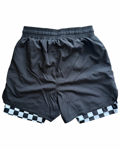 KCUF Men's Strung out Checkered (lined) 5 inch inseam