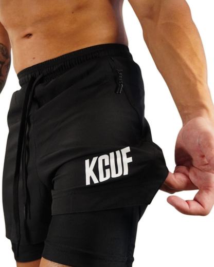 Men's Black Strung Out 5 Inch Short (linered)